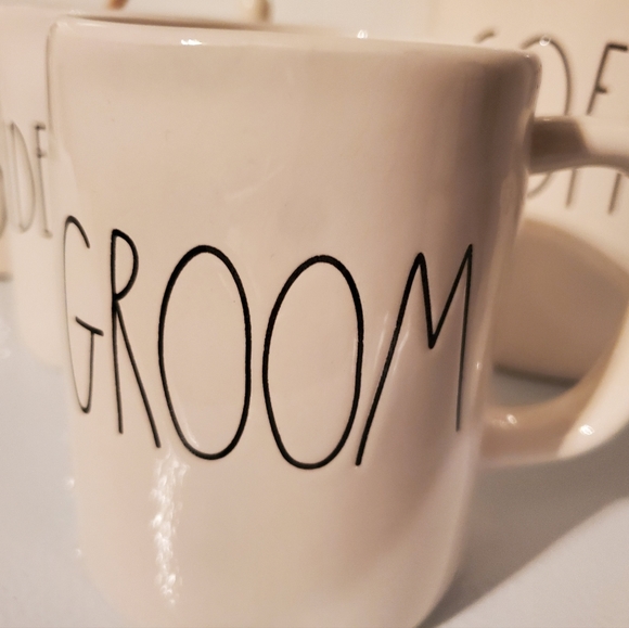 2 rae dunn mugs bride and groom - Picture 3 of 5